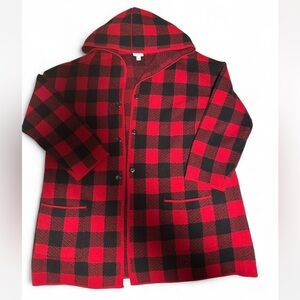 J. Jill Kids Red and Black Checkered Cape